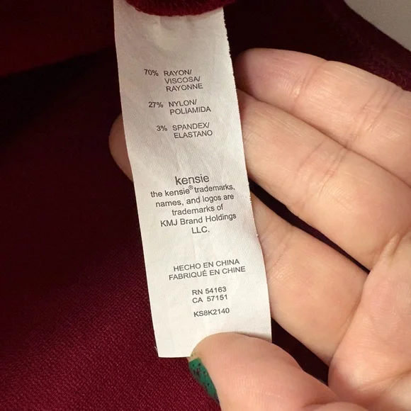 Kensie Women's Burgundy Blazer - Picture 4 of 5